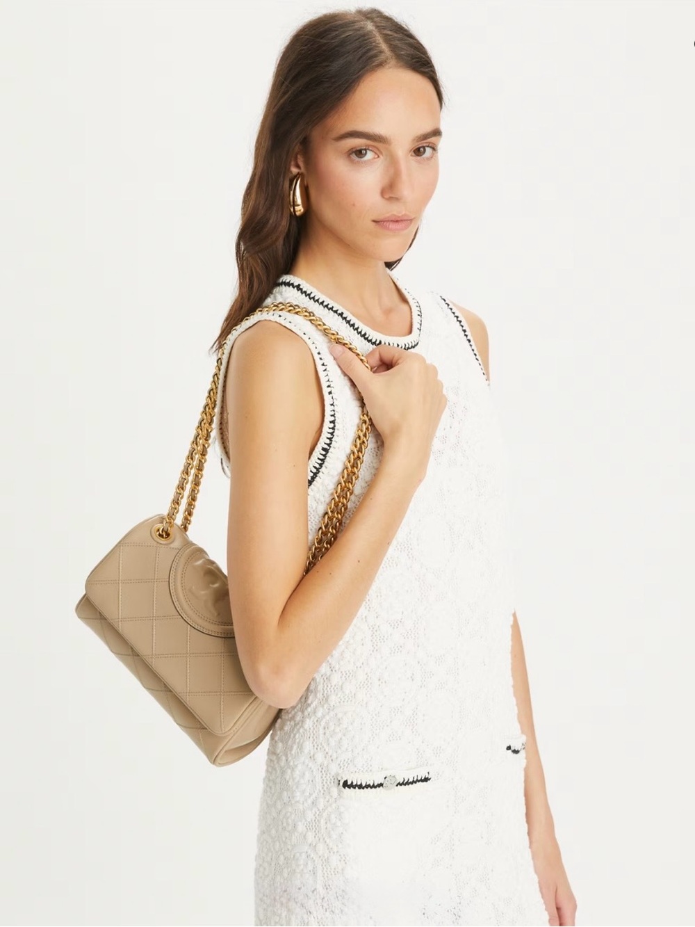 Tory Burch Small Fleming Soft Shoulder Bag in Fresh Clay MSRP $630 NEW - Picture 2 of 10